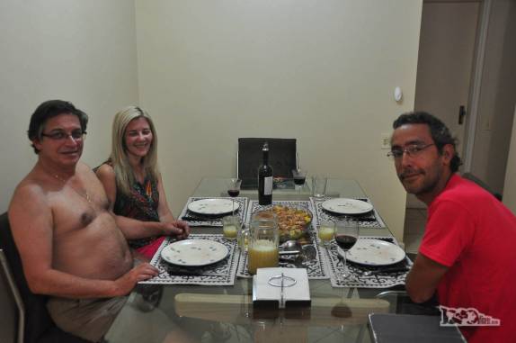 Jantar com o tio Waltinho e a Silvia, em Florianópolis, Santa Catarina